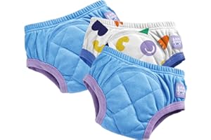 Bambino Mio Mutandine riutilizzabili per l'apprendimento del vasino, confezione da 3, 2-3 anni - Ragazzo pop blu, per bambini e bambine, biancheria intima