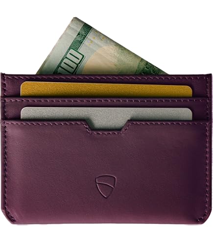 AMEHA Minimalist Slim Wallet For Men - Front Pocket Leather Wallet With RFID Blocking & ID Window, Blue - View #12