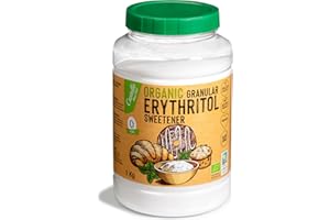 Castello since 1907 Érythritol Bio 1 kg | 10g = 7g de Sucre | Substitut du sucre au goût 100% Naturel - Keto et Paleo - 0 Index Glycémique - 0 Calories - 0 Glucides Nets