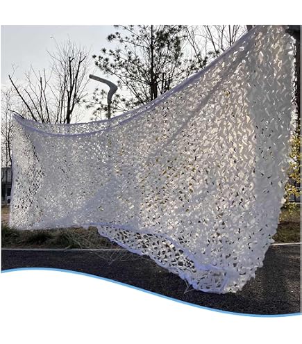 Weies Tarnnetz 3x4m Verstrktes Camouflage Netz - Oxford Gewebe  Sonnenschutz Jagd Camping Bundeswehr Style