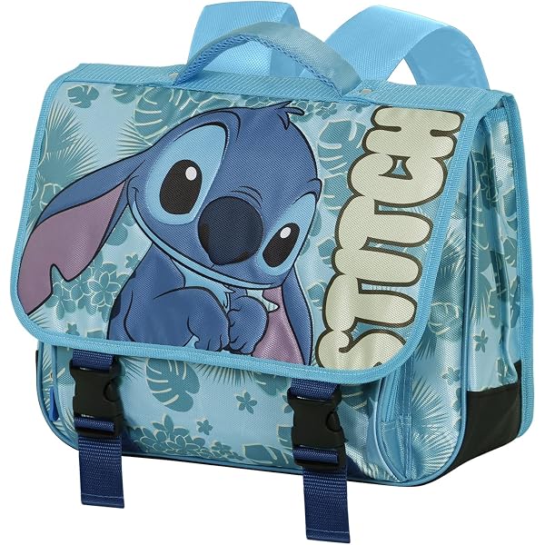 Seven Big Trolley Lilo & Stitch école fixe, violet, 2 en 1, double usage, chariot et sac à dos,école primaire, fille, aubergine, Taglia unica, Décontracté