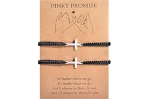 MANVEN Bracelet Couple Croix Bracelet Assorti Tricoté à La Main Cadeaux Copain Petite Amie Lui Et Elle Femmes Hommes Filles GarçOns Familles Cadeaux D'Anniversaire Cadeaux De NoëL