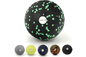 FIZYO Pallina Massaggiante 8 cm EPP – Per Trigger Point e Massaggio Miofasciale, Rilassamento Muscolare Ideale per Schiena, Collo e Piedi – e Perfetta per Fisioterapia, Pilates, Fitness - Nera, Verde