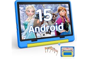 Laptok Kids Tablet, Android 14 Kids Tablet 10 inch Octa-Core with 20GB+64GB+1TB Expand Tab for Toddler Child｜ Parental Control｜WiFi 6｜BT 5.3｜Dual Camera｜Protective Case｜Great Gift for Children(Blue)