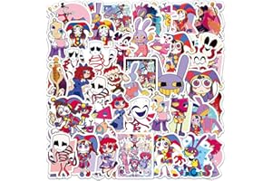 CHENJIRA 54 The Amazing Circus Aufkleber, Niedliche Figuren Wasserfeste Stickers, Cartoon The Amazing Circus Vinyl Für Tasse, Skateboard, Buch