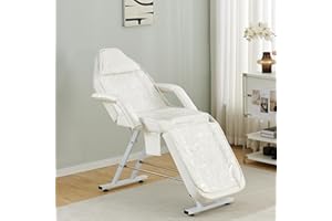 LSBIKE PVC Protective Waterproof Cover for Beauty Bed 184×59cm Premium Plastic Clear Massage Table Cover for Spa, Salon (WHITE)