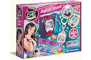 Clementoni Crazy Chic - Stylish Watch, Kit Creativo per Creare Orologi Personalizzati, Gioco per Bambini 7+ Anni, Set con Accessori e Decorazioni, Idea Regalo Ragazze, 18635