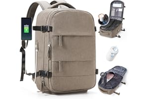 BJLFS Zaino da Viaggio con Sottovuoto Ryanair 40x30x20 Wizzair Bagaglio a mano 40x20x25 Ryanair con Pompa Borse da Cabina per Easyjet 45x36x20 con compressione sottovuoto,Zaino Casual per Laptop