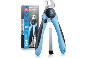BluePet Coupe-Griffes pour Chien, Chat et Petits Animaux, Coupe-Ongles Efficace Avec Securité, Coupe Ongle des Chiens & Chats, Pince Griffe Chien, Coupe Ongle Chat, Ciseaux Griffe + Lime à Ongles