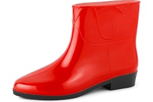 Ladeheid Botines de goma para Mujer Botas de Agua Zapatos Impermeables Lluvia Mujer LAZT201801