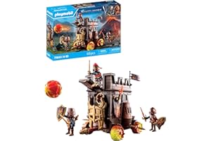 Playmobil 71643 Char de Combat avec Canon à feu - Novelmore - avec Trois Chevaliers Burnham Raiders - Comprenant Divers Accessoires pour des batailles palpitantes - Dès 4 Ans