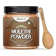 OurHerb® Organic Mulethi Powder| Liquorice | Yashimadhu | Glycyrrhiza glabra | For Skin, Hair with Natural Pigmentation Face Pack | with Wooden Spoon - 200g | 7 Oz