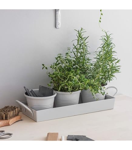 Relaxdays Set Da 3 Vasi Per Fiori, Fioriere Con Rivestimento Portafiori Per Interni Ed Esterni Bianco Naturale 86647786