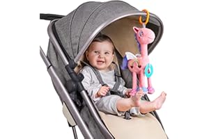 TUMAMA KIDS TUMAMA Jouets Suspendus Licorne pour Bébé, Jouets pour Poussette De Landau, Jouet Hochets Suspendus Roses, Jouet Animaux en Peluche pour Siège Auto pour Nouveau-Nés 0 3 6 9 12 Mois Bébés
