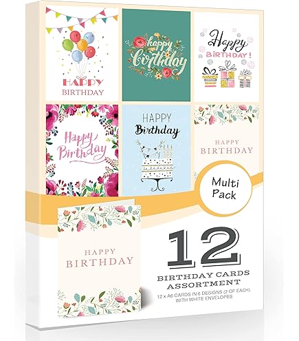 Luxury Birthday Cards Ultipack - Assorted Watercolour Pastel Cards