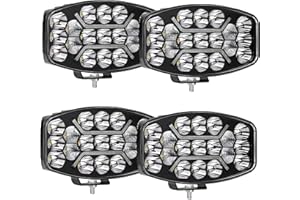‎CO LIGHT CO LIGHT 4PCS 9 Zoll LED Arbeitsscheinwerfer 12v，120W Runder LED Scheinwerfer ECE IP68 Wasserdicht mit Zulassung für Traktor Offroad Auto Bagger LKW SUV ATV