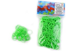 Rainbow Loom Limettengrün - Elastikband, 600 Gummibänder, 24 Verschlüsse