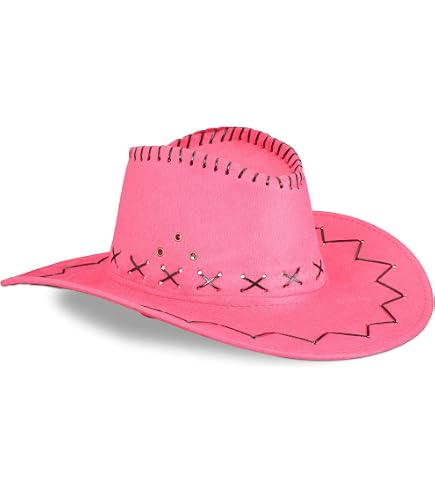 Mini-Cowgirl-Hüte Glitzernd – 3 Stück, Rosa, Mit Haarklammern, Für Partys & Kostüme