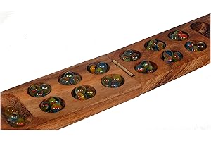 Terrapin Trading Ltd Handmade Indonesian Wooden Sungka Congkak Kalaha Traditional Boardgame & Pieces