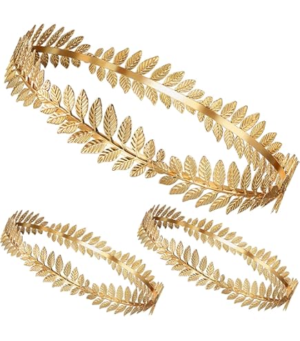 LQIOACU Gouden bladhoofdbanden, haaraccessoires, goud, hoofdtooi goud, lauwerkrans, hoofdsieraad, Romeinse laurierkrans, Griekse hoofdtooi, voor dames en heren