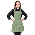 GLUN® Waterproof Unisex Kitchen Apron with Center Pocket and Adjustable Neck Belt with Metal Buckle (PACK OF 1) (Green Check)