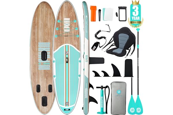 Niphean Paddle Gonflable Adulte avec Tous Les Accessoires, 320cm Planches de Stand Up Paddle Gonflables pour Tous Les Niveaux, Sup avec Capacité 200 kg pour 2 Personnes, Paddle Gonflable avec Siège