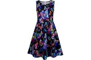 Dancinova Girls Summer Dress Casual Party Sleeveless Dress Sundress