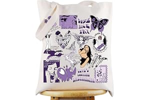 WZMPA Song Lyrics - Bolsa de mano estética para cantante, concierto, regalo, cantante, temática musical, bolsa de hombro