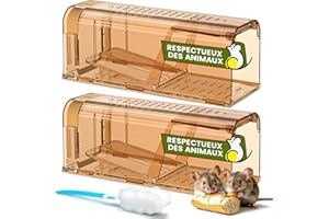 TAKRINK Piège Souris Vivante Intérieur - 2P Attrape Souris Humain et Réutilisables Intelligent Libération sans Contact Capteur Rapide Efficace pour Cuisine Grenier Garage et Extérieur