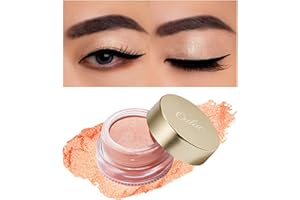 Oulac Sombras de Ojos e Iluminador Melocotón | Súper impermeable al Agua y de Larga Duración | Acabado Brillante | Crear Purpurina Maquillaje | Vegano | 12g (07) Flamingo