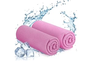 KAYMAN Asciugamano rinfrescante da palestra – azzurro (confezione da 2 – 120 x 35 cm), asciugamano in microfibra morbido e traspirante, asciugatura rapida, yoga, raffreddamento per collo e viso, sport