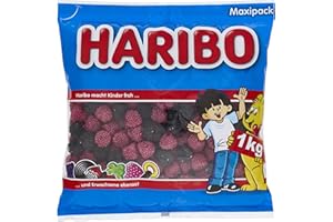 Haribo Berries, Caramelle Gommose, Gusto Frutta (More e Lamponi), Ideali Per Feste E Dolci Momenti Di Relax - 1kg