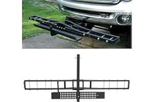 ECOTRIC Motorcycle Scooter Dirt Bike Carrier Hauler Hitch Mount Rack With Loading Ramp Anti-Tilt Locking Device 500lb Capacity