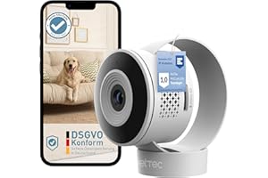 PetTec® CAM Lite - Camera vigilancia con App [SIN SUSCRIPCIÓN] - Camera Interior para Gatos y Perros con deteción de Movimiento y Vista Nocturna - Camera de Seguridad para Mascotas
