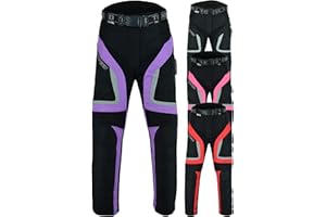 Texpeed Pantaloni da moto donna con protezioni - Tessuto impermeabile per scooter per Estate/Inverno - Armatura certificata CE (EN 1621-1) protettivi Viola - S Girovita/Gamba Regolare