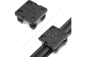 Befenybay Small V-Wheel with Plate for 2020 Aluminum Profile for CNC and 3D Printer Parts Kossel Black Wheel