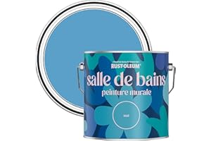 Rust-Oleum Peinture Bleue Résistante à l'eau pour Murs de Salle de Bains, Finition Mate - Céruléen 2.5L