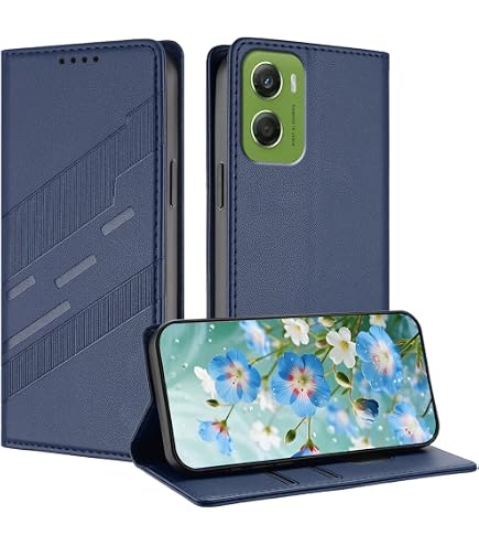 Custodia a Libro Blu per Motorola Moto G56 5G | Pelle Premium e Wallet