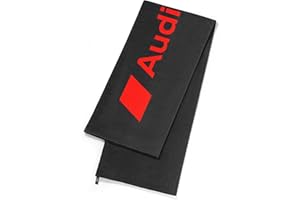 AUDI COLLECTION Audi 3132302200 Strandlaken Handtuch 80x180cm Badetuch Strandtuch, grau, mit rotem Audi Sport Schriftzug