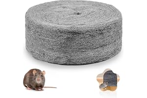 VBNZBK 20 M Stålull Mot Möss, Råttor Och Gnagare - För Hål, Vägg, Sprickor i Huset, Ventilationsgaller Garage - Levereras Med