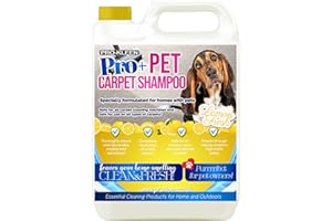 Pro-Kleen Pro+ Carpet Shampoo and Upholstery Cleaning Solution – Removes Pet Deposits & Odours - 4 in 1 Concentrate – Suitable for all Machines 5L (Lemon Fresh)