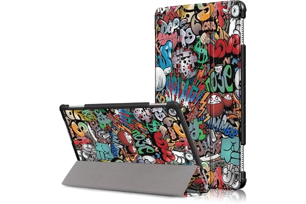 Acelive Slim Fit PU Cuir Étui Housse Coque avec Support Ultra-Mince et Léger et la Fonction Sommeil/Réveil Automatique pour Huawei Mediapad M5 Lite 10 10.1 Pouces