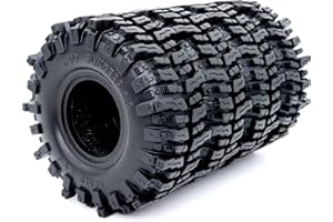 HOBBYSOUL 4pcs RC 1.9 Mud Slingers Tyres Tires Height 4.72'' / 120mm Soft Sticky 1.9 Tires Tyres For 1/10 RC Crawler Traxxas TRX4 / Axial SCX10 90047 SCX10 III AXI03007 / Redcat Gen8 Upgrade