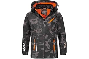 Geographical Norway Hommes Softshell Veste D'Extérieur Rainman Turbo-Dry Capuche