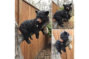 OKESYO Figuras de jardín de oso para exteriores, figura de oso, estatua de escultura, figuras realistas de animales, resina resistente al agua, decoración de jardín, decoración de jardín, regalo de