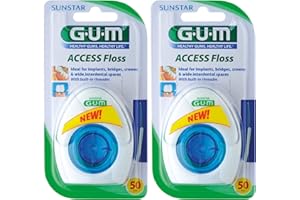 GUM Sunstar**G Access Floss - Hilo dental para 2 x 50 aplicaciones (100 aplicaciones)
