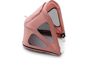 Bugaboo Bee Breezy Sun Canopy, Extendable for Extra Coverage and Optimal Sun Protection, Water Repellent, Compatible with All Bugaboo Bee Pushchairs, Morning Pink