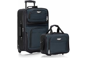 Travel Select Amsterdam Lot de 2 Bagages, Rangement Vertical, Extensible, Bleu Marine, Bleu Marine, 2-Piece Set
