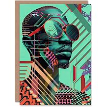 Rainbow Pride Woman Portrait Kunstkarte – 17,5x12,5 Cm, 280 G/m², Mit Umschlag