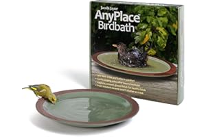 Jacobi Jayne Bird Bath For Garden Birds Anyplace™ Bird Bath - Ceramic Garden Bird Bath and Wildlife Drinker - Perfect Birdbath For Garden. Bird Water Feeder And Bird Bath Bowl. Birdbaths & Supports